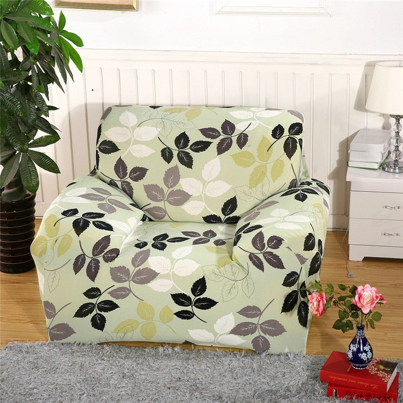 Housse pour fauteuil club aux motifs floraux verts - housley - housses de fauteuil