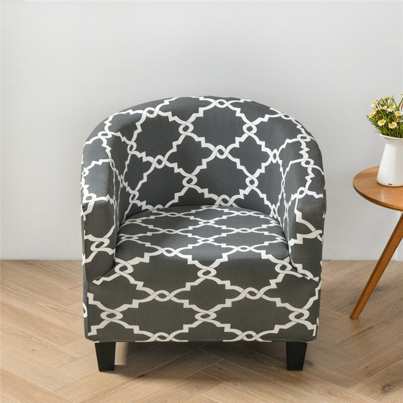 Housse pour fauteuil cabriolet gris avec motifs chaines