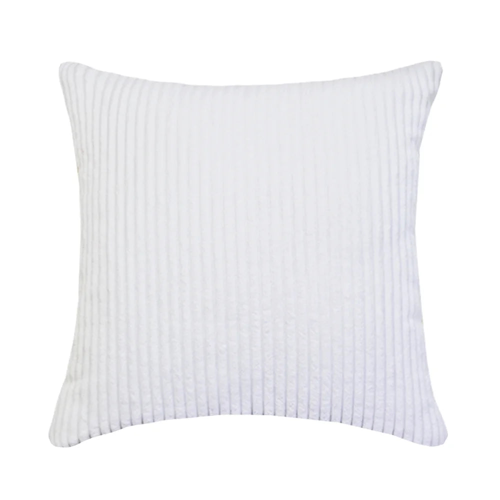 Housse pour coussin 35x35 blanc en velours côtele housley housses de coussin