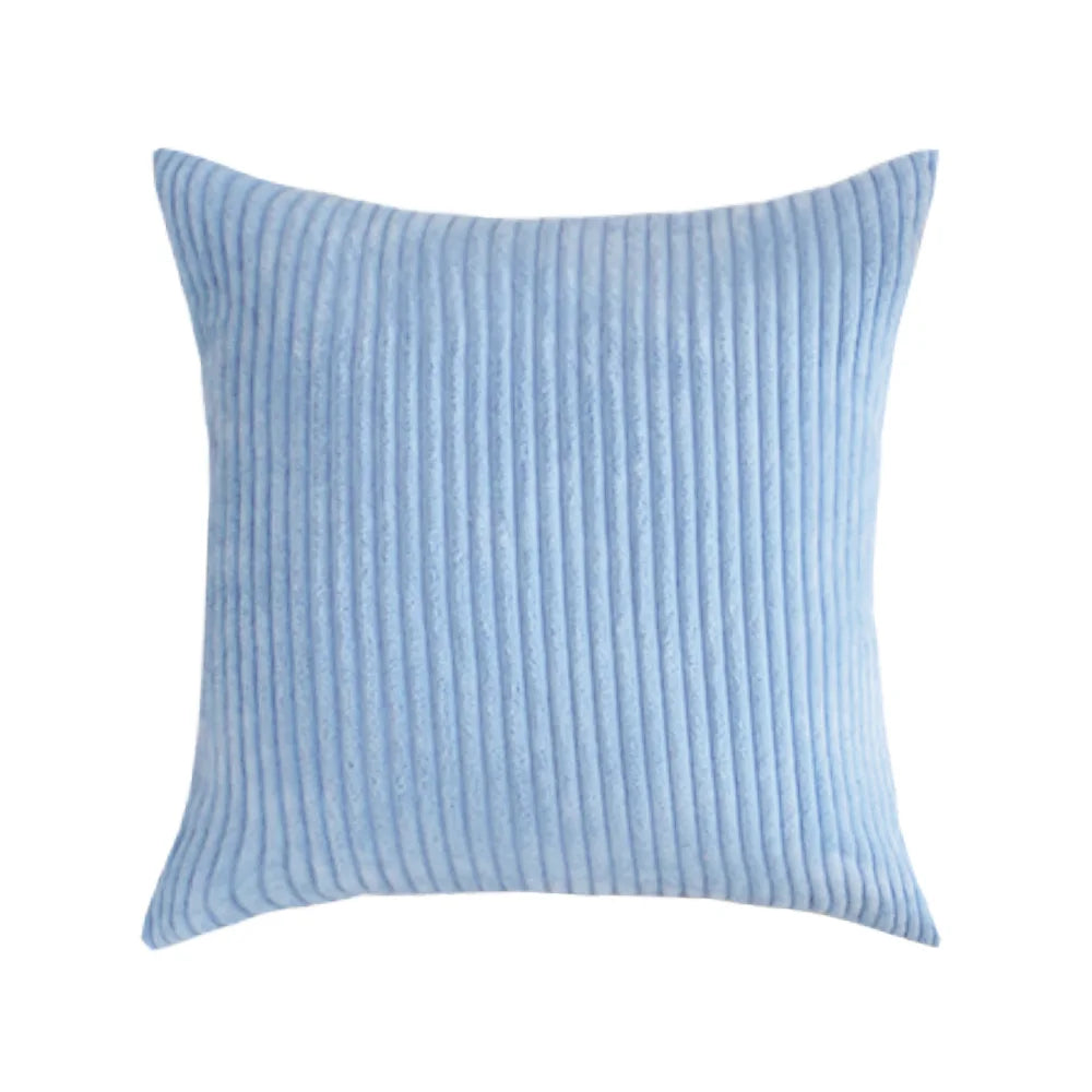 Housse de coussin 35x35 bleu clair en velours côtele - Housses de coussin - Housley