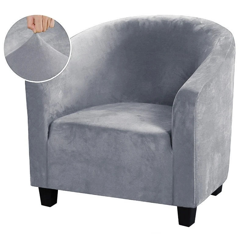 Housse de fauteuil cabriolet matériaux velours gris clair