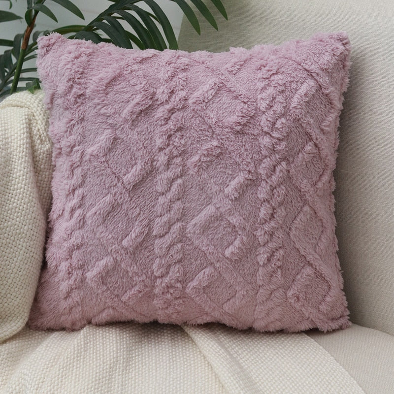 Housse de coussin design violet 45x45