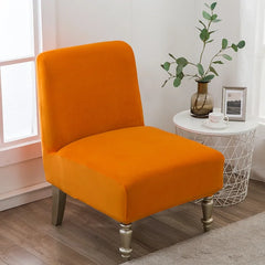 Housse de fauteuil crapaud en velours orange housley.fr housses de fauteuil