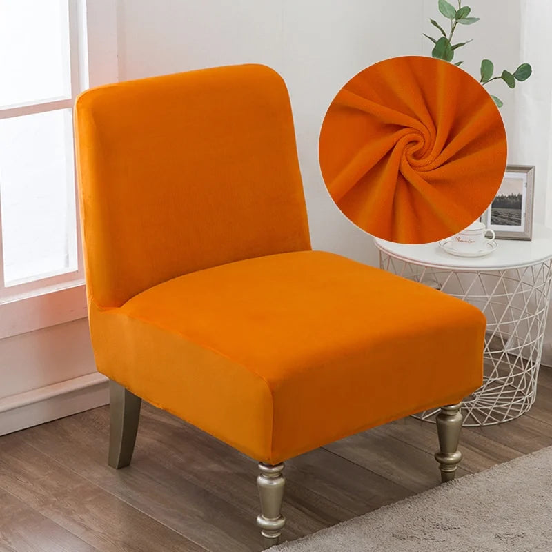Housse pour fauteuil crapaud en velours orange - housley.fr - housses pour fauteuil